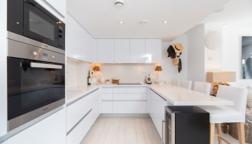 Resa Estates apartment for sale in Ibiza marina botafoch modern kitchen .jpg